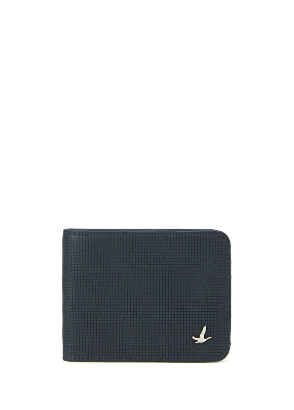 Beymen Club Lacivert Kare Dokulu Erkek Deri Cüzdan - 1