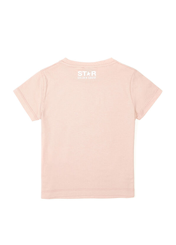 Golden Goose Pembe Logo Baskılı Kız Çocuk T-shirt - 2