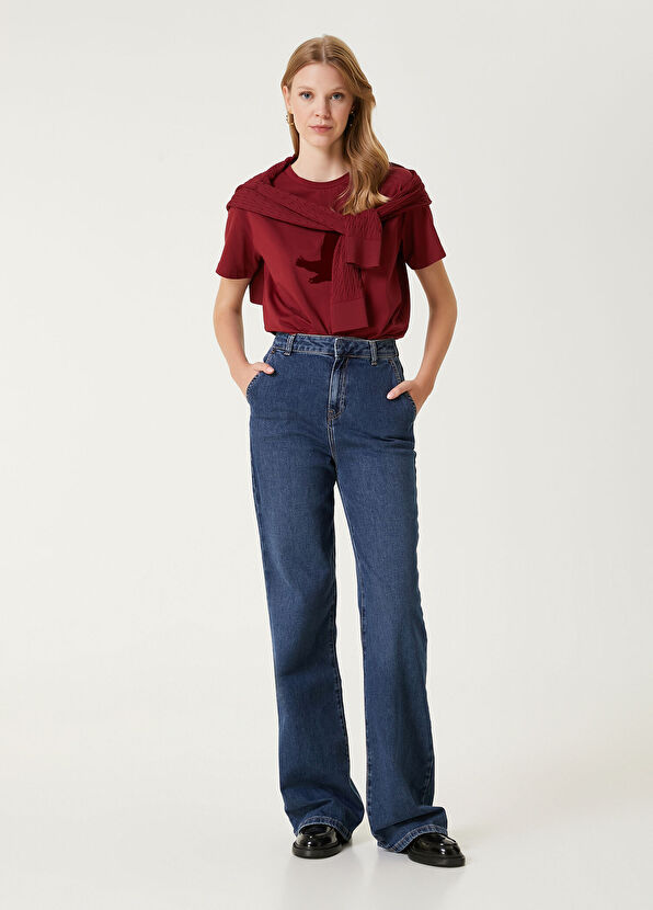 Beymen Club Bordo Logo Baskılı T-shirt - 3
