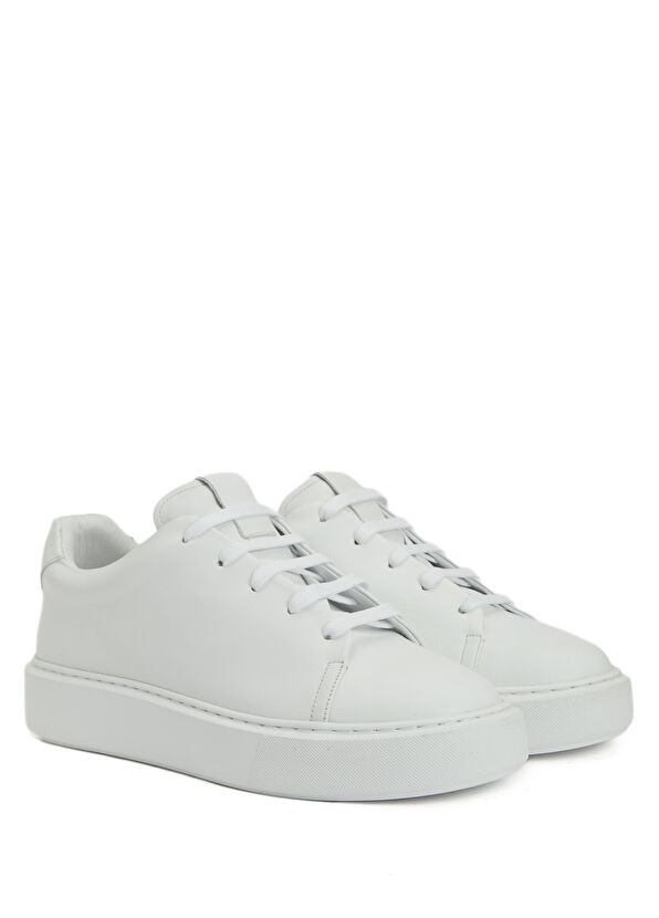 Beymen Club Ecru Women's Leather Sneakers - 2