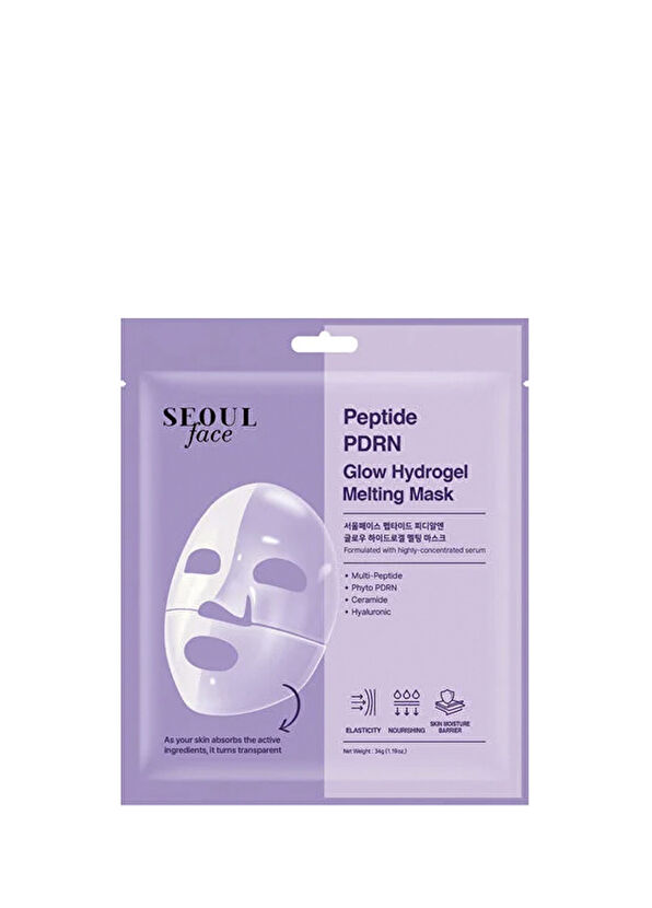 Dermal Seoul Face Peptide PDRN Hydrogel Dissolving Moisturizing Korean Mask 34 gr 5 Pieces - 1