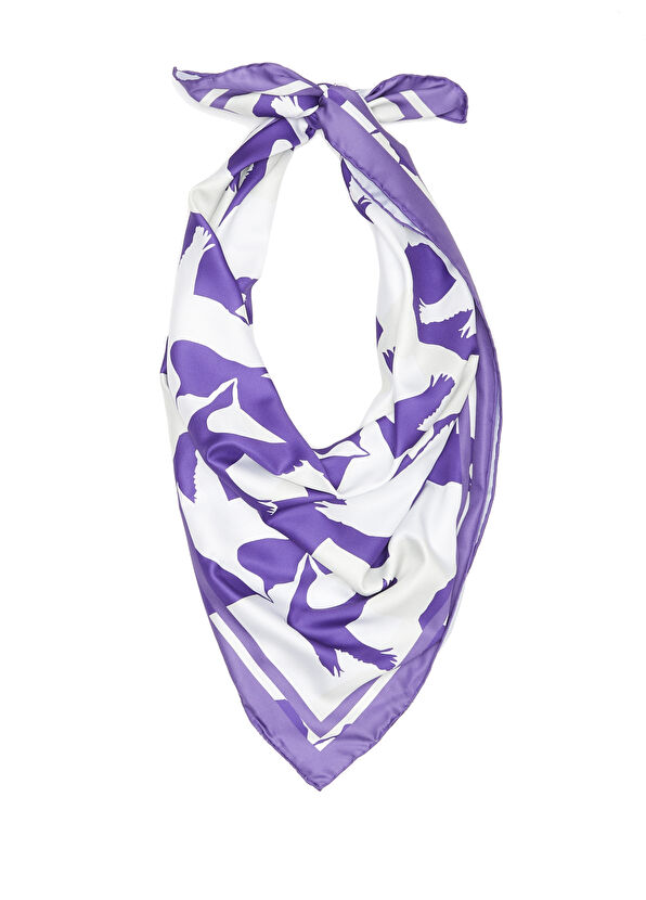Beymen Club White Purple Scarf - 1