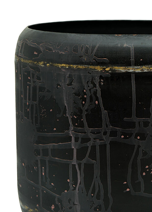 via Gardenia Arwin Black Metal Pot 33x30 cm - 2