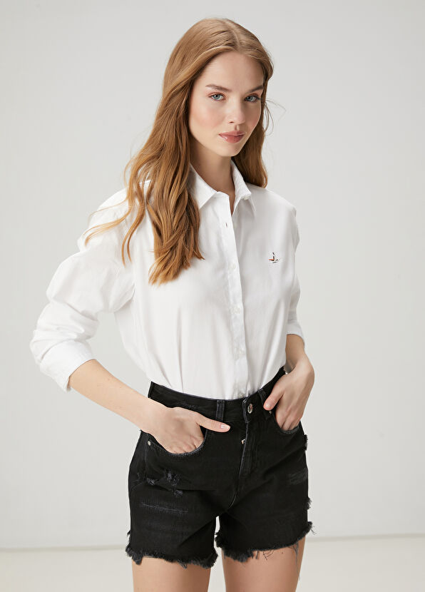 Beymen Club Off-White Oxford Shirt - 1