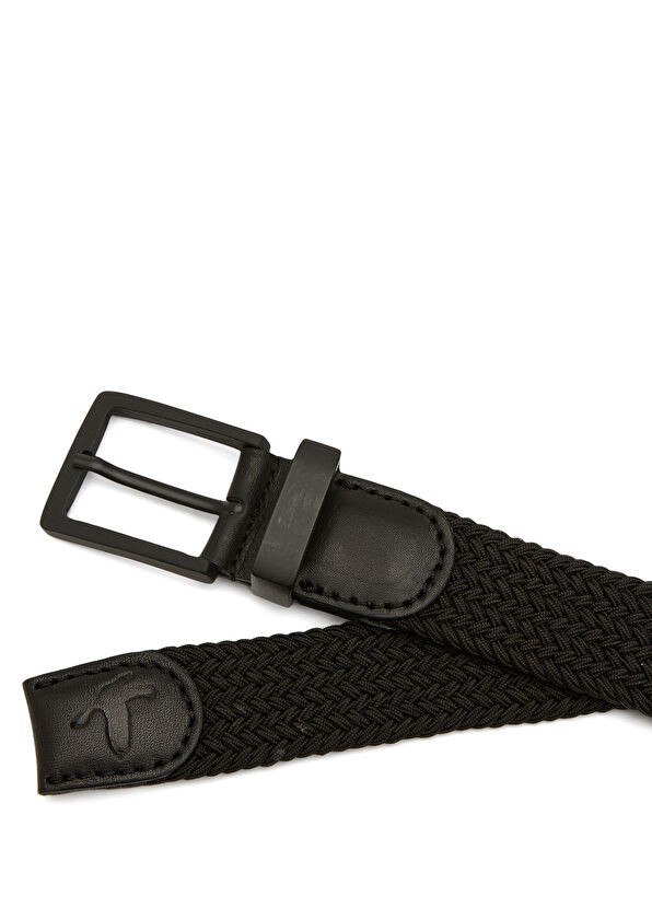 Beymen Club Black Textured Men's Belt - 2