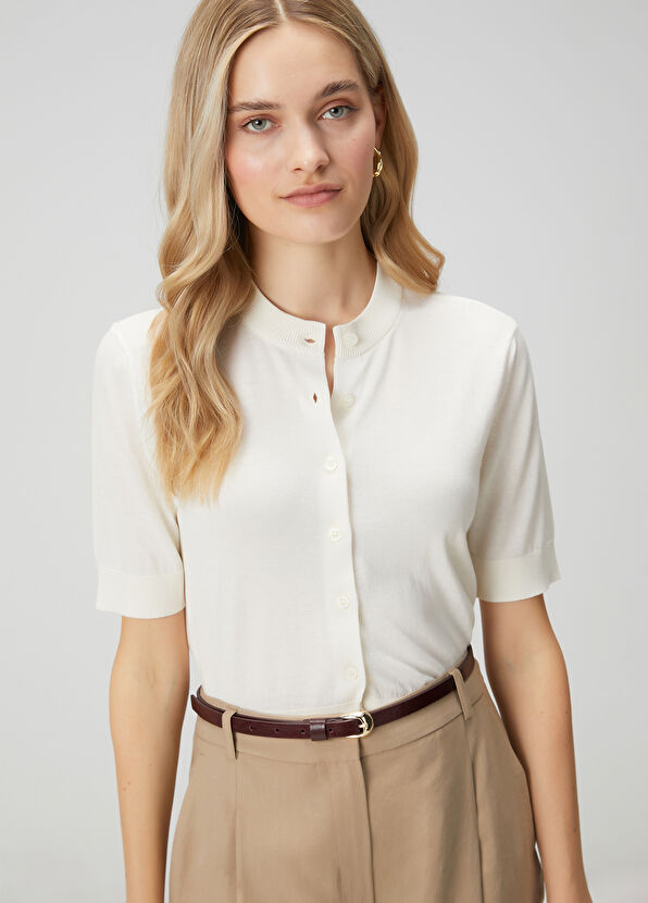 Beymen Club Kırık Beyaz İpek Karışımlı Hırka - 2