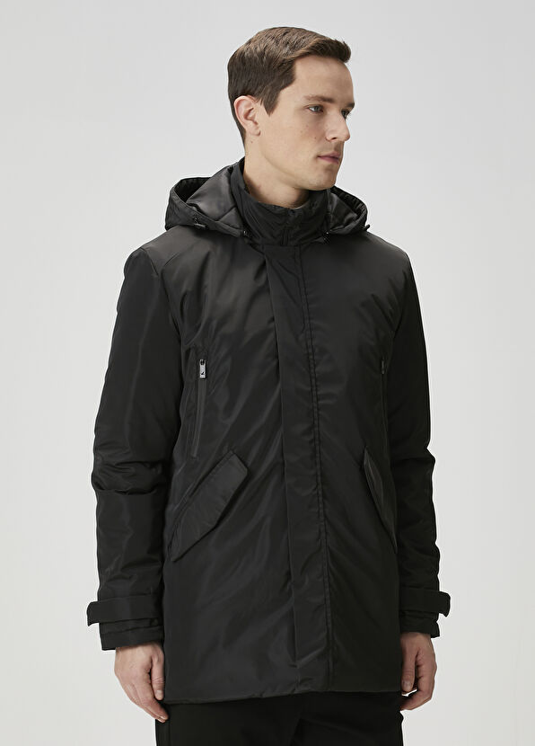 Beymen Club Black Hooded Coat - 3