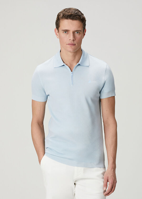Beymen Club Light Blue Slim Fit Polo T-shirt - 4