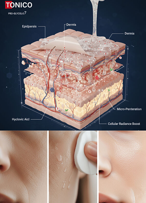 Tonico Glow Tonik Canlandırıcı ve Aydınlatıcı Gözenek Sıkılaştırıcı Leke Karşıtı Cilt Toniği 200 ml - 2