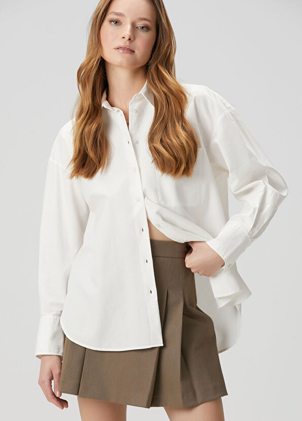 Beymen Club Off-White Oxford Shirt - 1