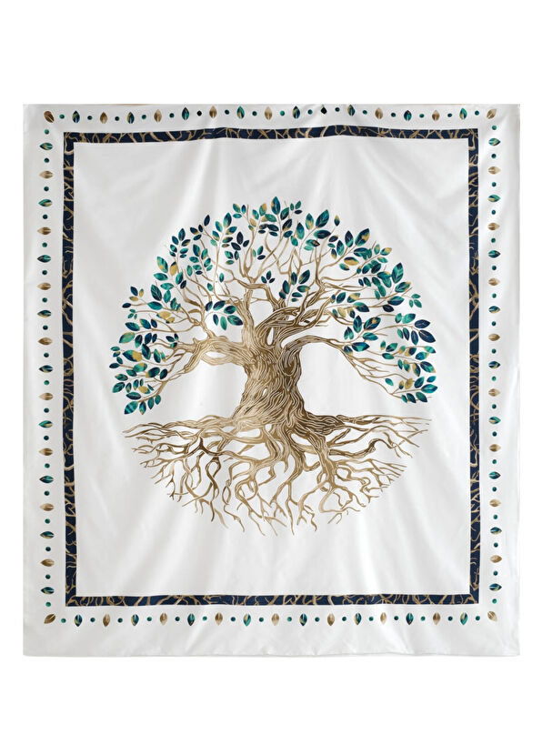 Remember Design Cherx Yggdrasill Desenli Pamuk Saten King Size Nevresim Takımı 240 x 260 cm - 2