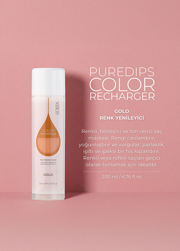 Screen Hair Care Puredips Colored Gold Nourishing Hair Mask 200 ml - 2