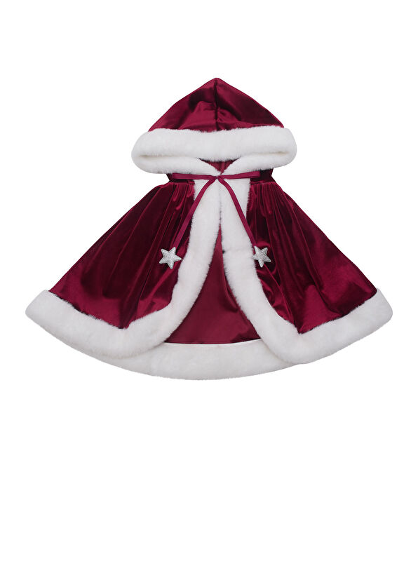 Mimi & Lula Mrs. Claus Kız Çocuk Pelerin Kostüm - 1