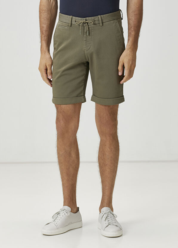 Beymen Club Açık Haki Beli Kordonlu Örme Şort - 2