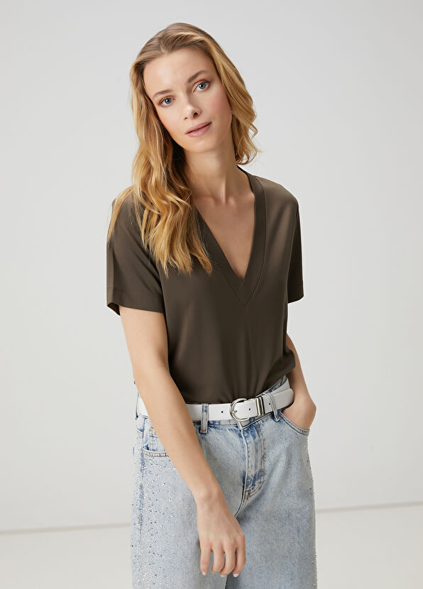 Beymen Club Khaki T-Shirt - 1