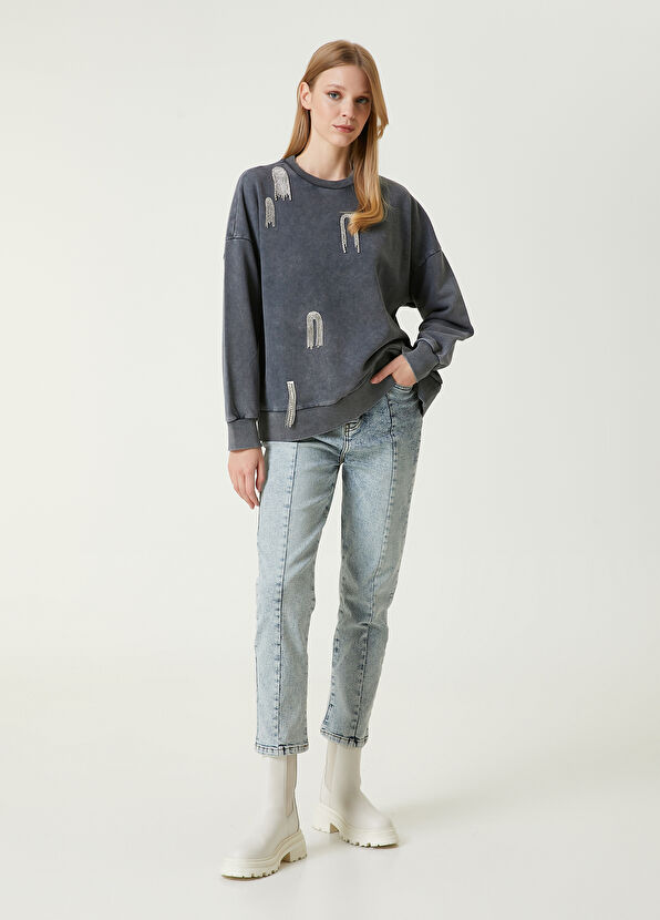 Beymen Club Antrasit Taş Detaylı Sweatshirt - 3