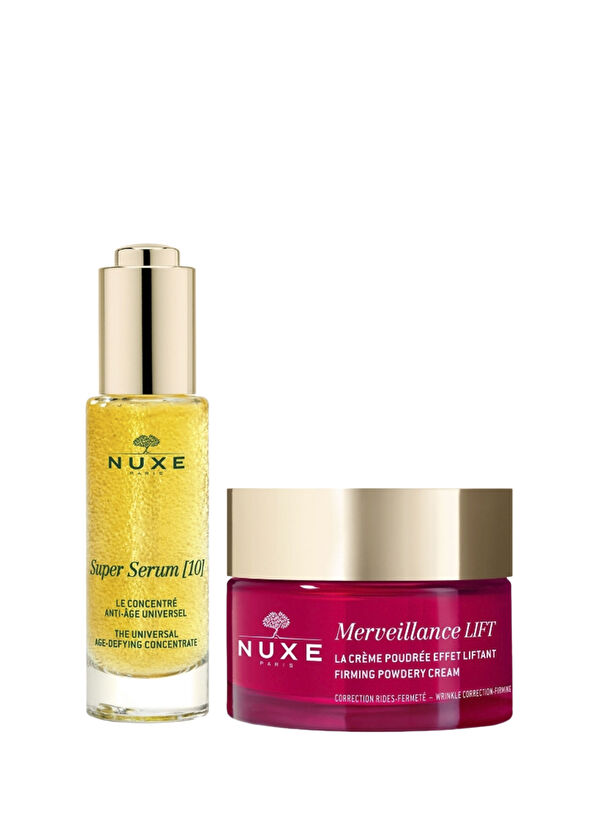 Nuxe Super Serum 10 + La Creme Poudree Effet Liftant Firming Powdery Cream Yaşlanma Karşıtı Cilt Bakım Seti - 1