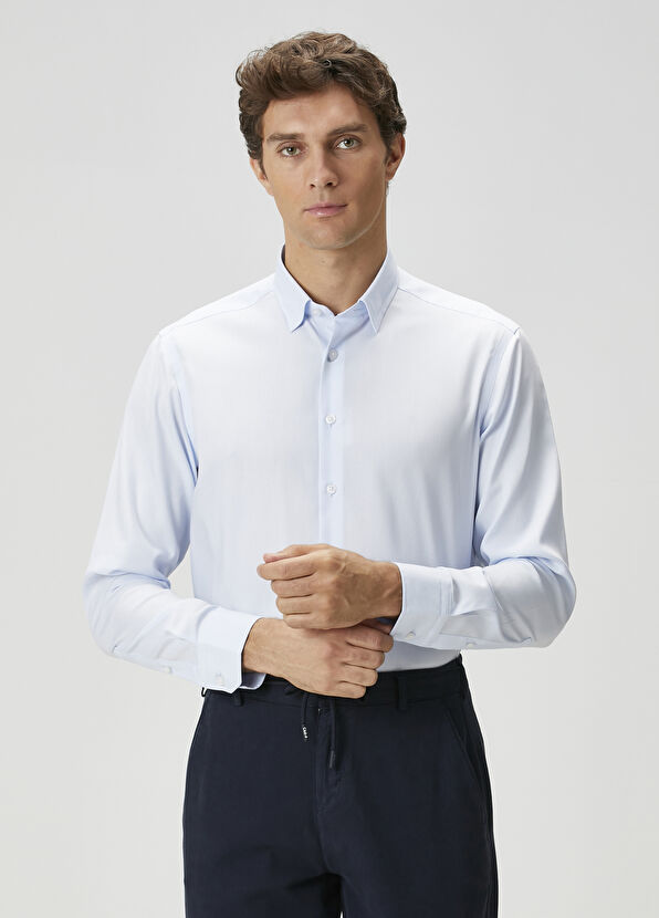 Beymen Club Comfort Fit Açık Mavi Non-iron Gömlek - 1