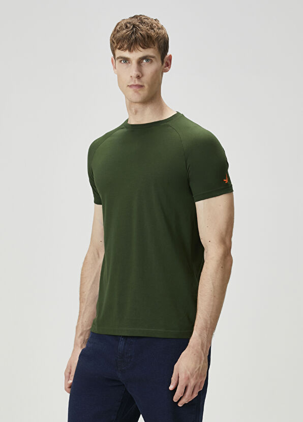 Beymen Club Yeşil Reglan Kollu Logolu T-shirt - 2