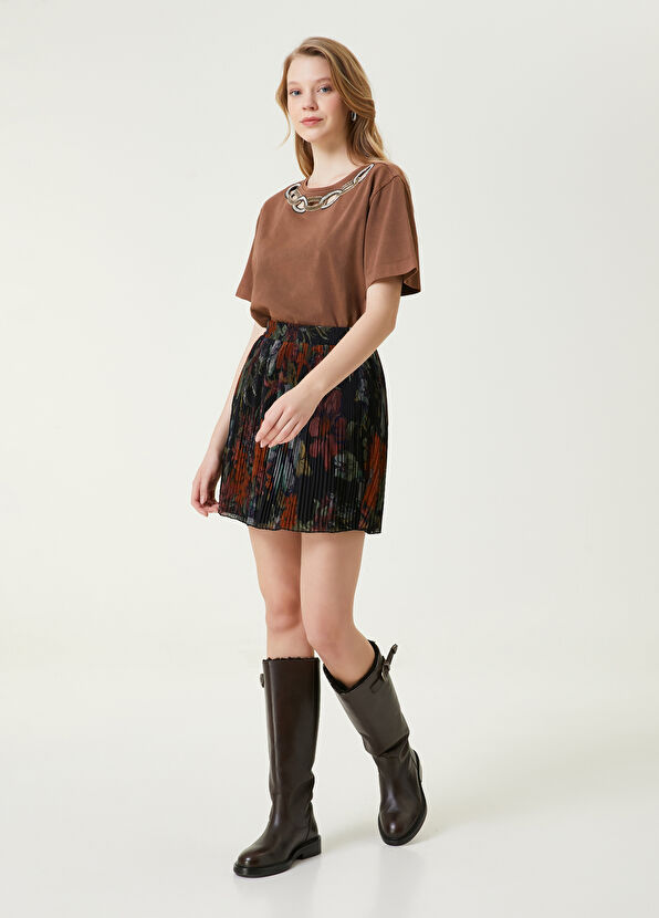 Beymen Club Kahverengi Yakası İşlemeli T-shirt - 2