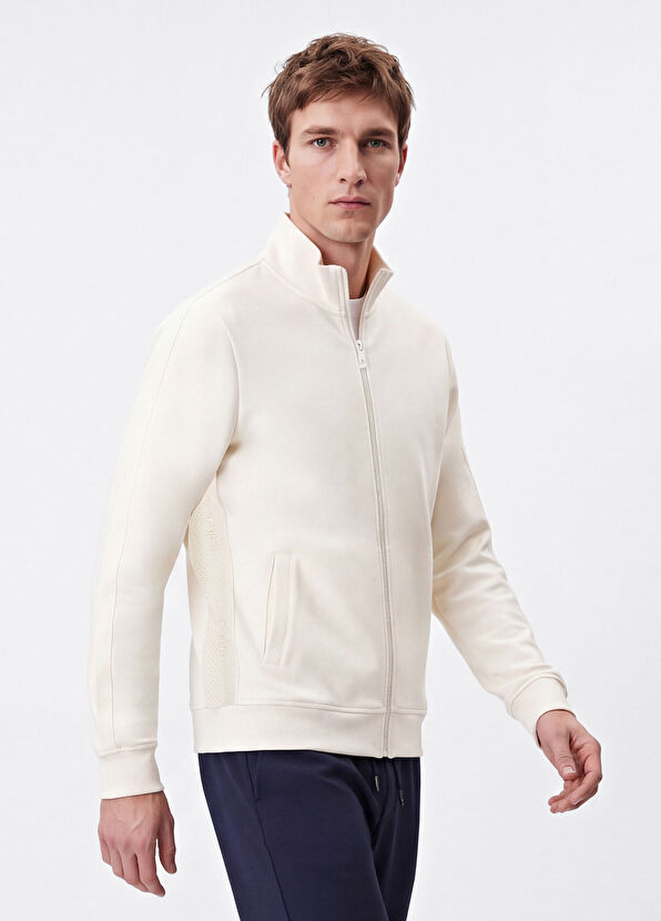 Beymen Club Kırık Beyaz Kaz Detaylı Joop Interlock Sweatshirt - 3