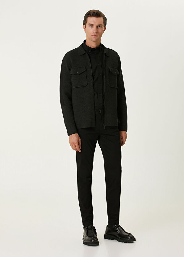 Beymen Club Anthracite Wool Knit Jacket - 3