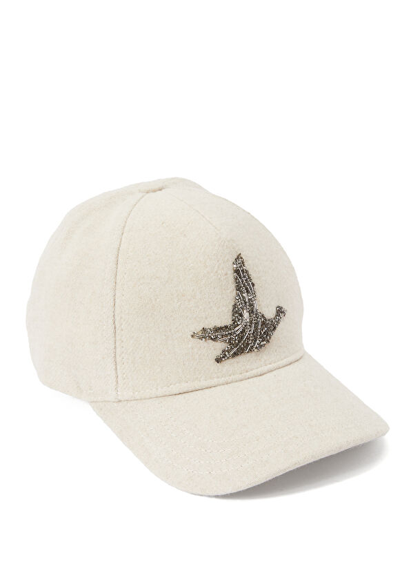 Beymen Club Beige Logo Detailed Women's Cachet Hat - 1