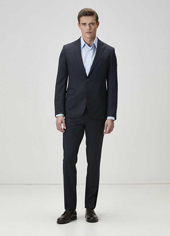 Beymen Club Drop 6 Lacivert Klasik İnce Yün Takım Elbise - 2