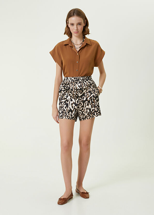 Beymen Club Siyah Leopar Desenli Şort - 1