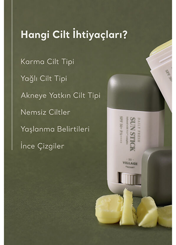 Village 11 Factory Daily Fresh SPF50+ PA++++ Vegan Stick Sunscreen 20 gr - 3