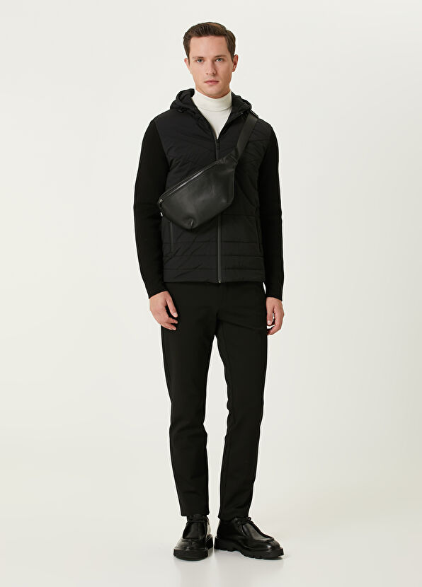 Siyah Kapüşonlu Triko Mont Beymen Club Siyah Kapüşonlu Triko Mont - 3