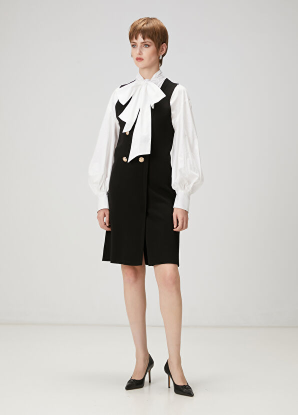 Beymen Club Siyah Mini Yün Triko Elbise - 2