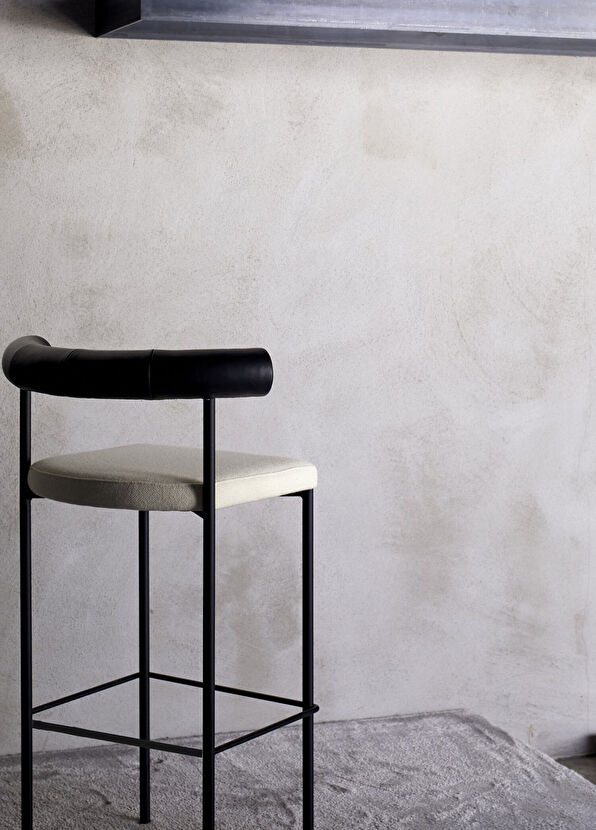 Solano Design Glam Siyah Metal Bar Sandalyesi - 2