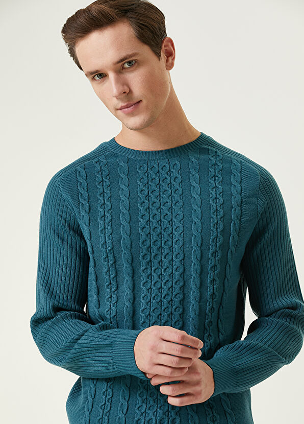 Beymen Club Oil Fine Knit Textured Sweater - 2