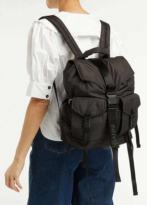 Ganni Siyah Kadın Sırt Çantası - 2