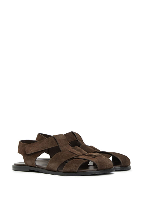 Beymen Club Fisherman Brown Men's Leather Sandals - 2