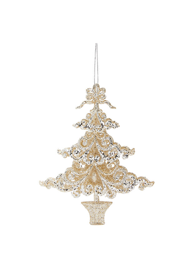 Kurt S.Adler Silver Gold Ağaç Formlu Yılbaşı Süsü - 2