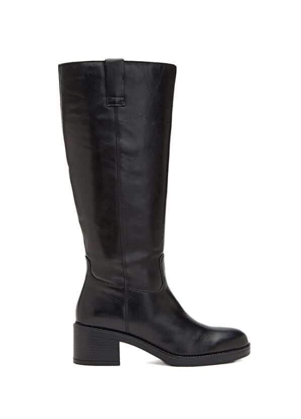 Siyah Kadın Deri Çizme - Görsel 3