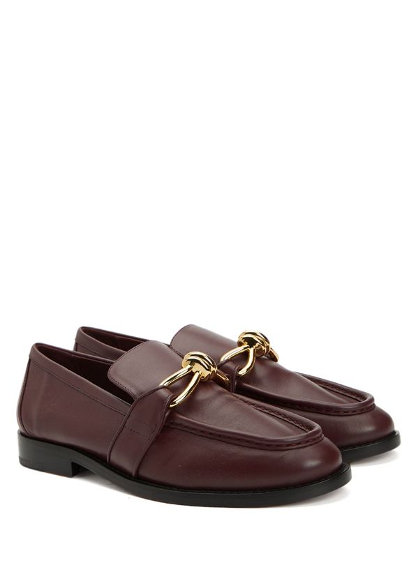 Bottega Veneta Burgundy Women's Leather Loafer - 2