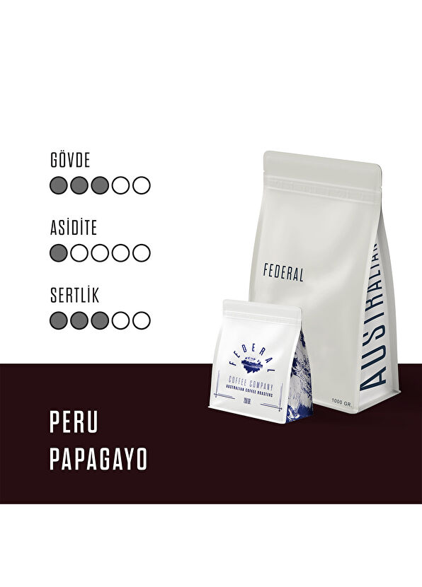 Federal Coffee Peru Papagayo Çekirdek Kahve 250 gr - 2