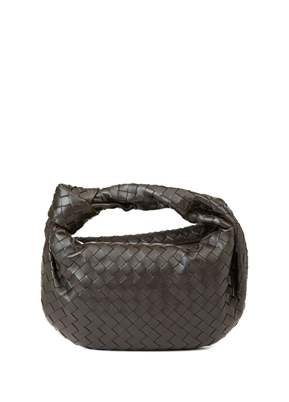 Small Jodie Koyu Kahverengi Kadın Deri Çanta - Görsel 2