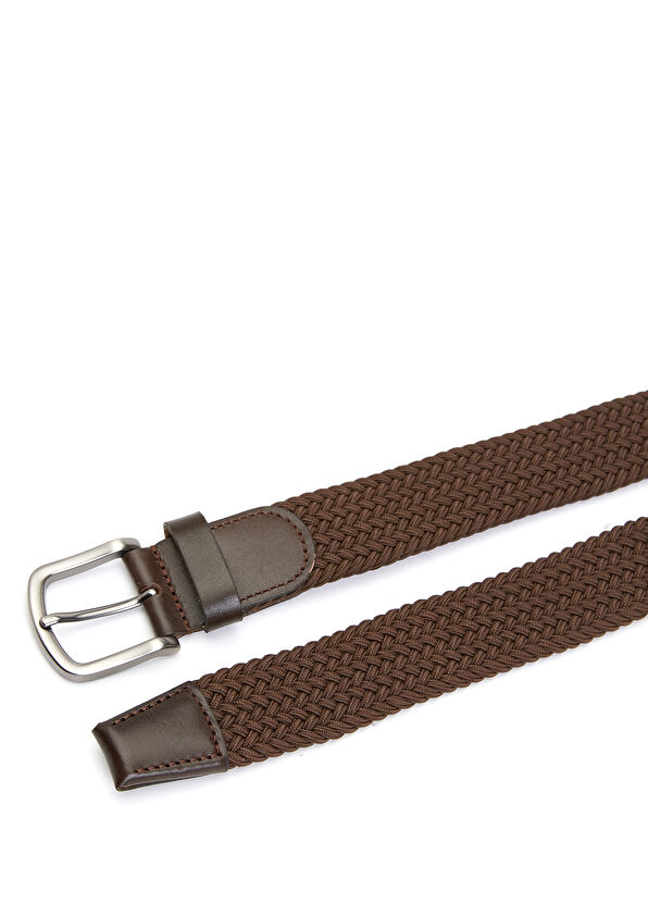 Beymen Club Kahverengi Örgü Dokulu Erkek Kemer - 2