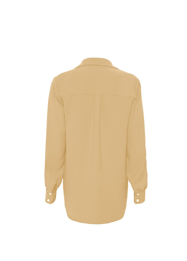 Direct Message Carine Cream Long Sleeve Women's Shirt - 2