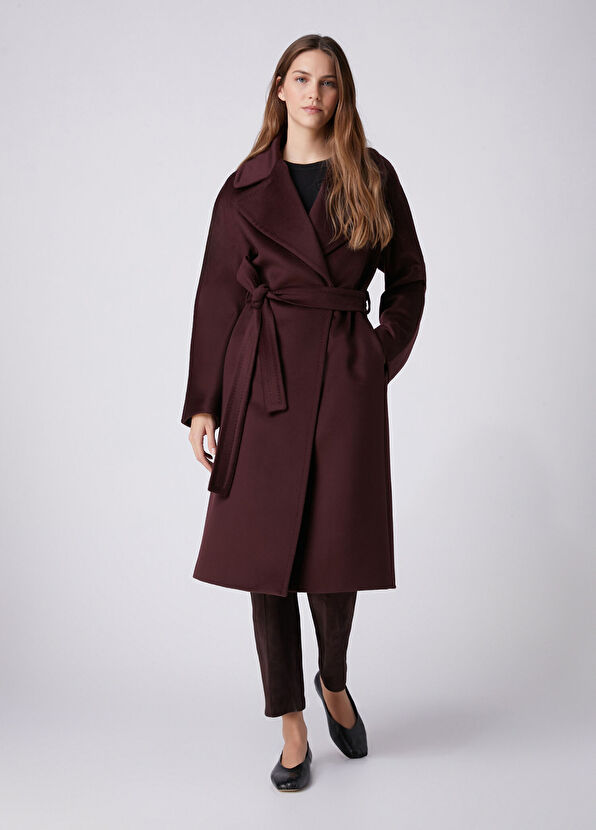 Beymen Club Plum Wool Coat - 4