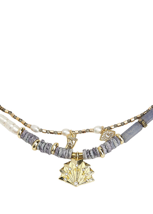 Beymen Club Blue Natural Stones 2 Pieces Women's Necklace - 3