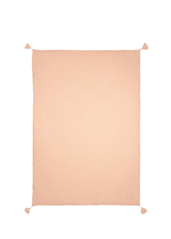 Nobodinoz Wabi Sabi Powder Pink Cotton Double Layer Muslin Baby Blanket - 2