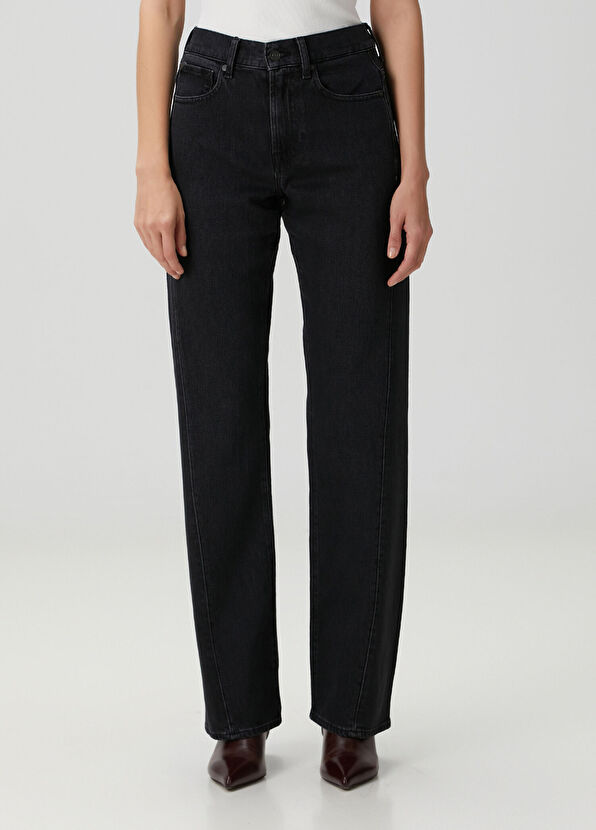 7 For All Mankind Tess Wide Leg Siyah Jean Pantolon - 2