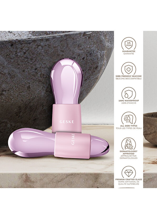 Geske Cool & Warm Face Massager Pink Soğutma ve Isıtmalı Masaj Aleti  - 3