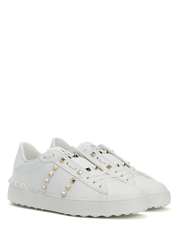 Valentino Garavani Untitled Open Beyaz Kadın Deri Sneaker - 2
