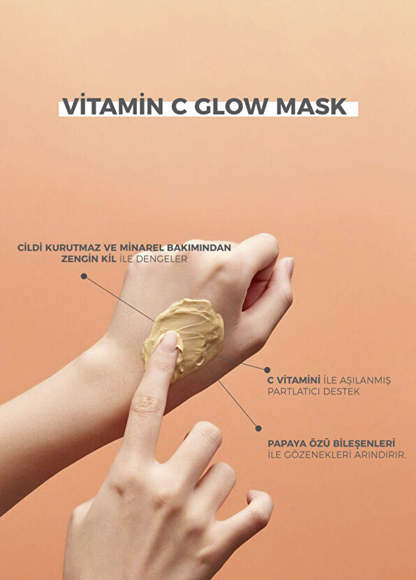 Hanskin Vitamin C Glow Moisturizing Clay Mask with Vitamin C 70 ml - 2